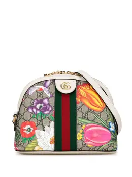 Gucci Pre-Owned: Сумка через плечо с растительным принтом 