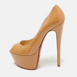 Christian Louboutin: Бежевые туфли 