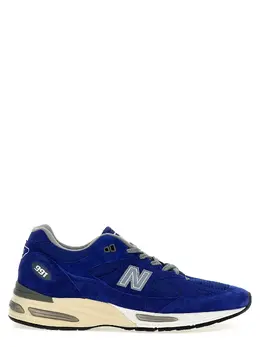 New Balance: Голубые кроссовки 