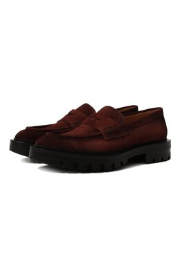 Santoni: Бордовые лоферы 