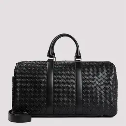 Bottega Veneta: Чёрная сумка  Intrecciato