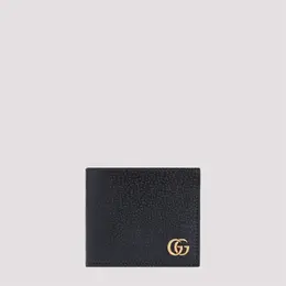 Gucci: Чёрный кошелёк  GG Marmont