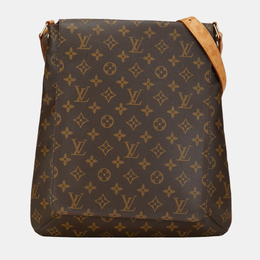 Louis Vuitton: Коричневая сумка  Musette