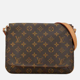 Louis Vuitton: Коричневая сумка  Musette