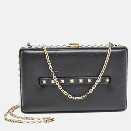 Valentino: Чёрный клатч  Rockstud