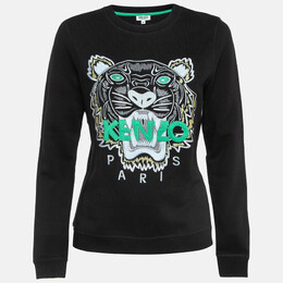 Kenzo: Чёрный свитшот  Tiger