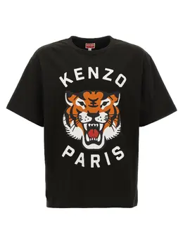 Kenzo: Хлопковая футболка  Tiger