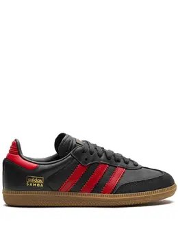 adidas: Чёрные кроссовки  Samba