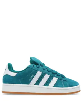 adidas: Зелёные кроссовки  Campus