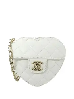 CHANEL Pre-Owned: Белая сумка через плечо 