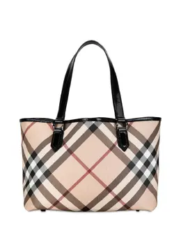 Burberry Pre-Owned: Коричневая сумка-шоппер 