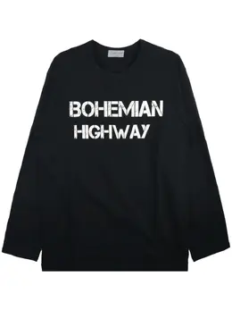 Yohji Yamamoto: Футболка с принтом 