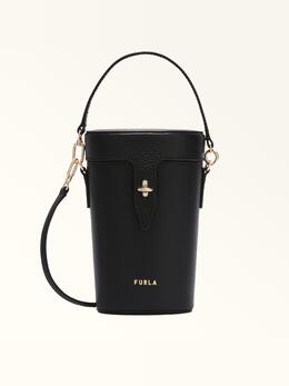 Furla: Чёрная сумка  Net Mini