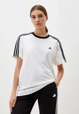 adidas: Белая футболка 