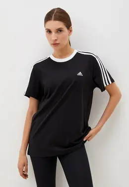 adidas: Чёрная футболка 