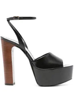 Saint Laurent: Чёрные сандалии  Jodie