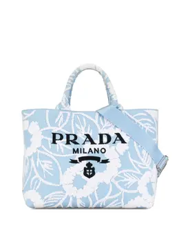 Prada Pre-Owned: Голубая сумка 