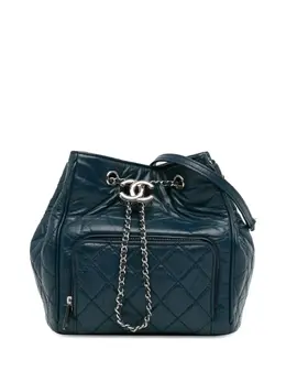 CHANEL Pre-Owned: Голубая сумка 