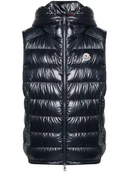 Moncler: Синий жилет 