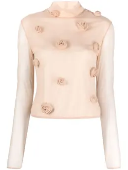 Blumarine: Топ с растительным принтом 