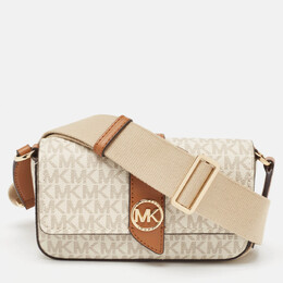 Michael Kors: Белая сумка через плечо 
