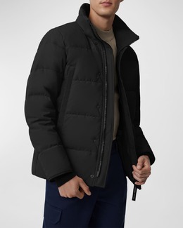 Canada Goose: Чёрный пуховик  Wyndham