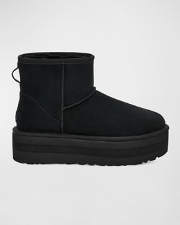 UGG: Чёрные угги  Classic Mini