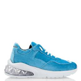 Philipp Plein: Голубые кроссовки  Velvet Runner