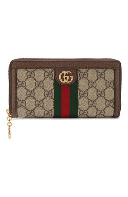 Gucci: Бежевый кошелёк Ophidia GG