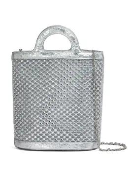 Marni: Серебристая сумка 