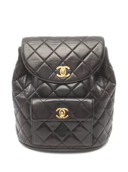 CHANEL Pre-Owned: Чёрный рюкзак 