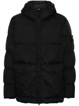 Stone Island: Чёрная куртка  Compass