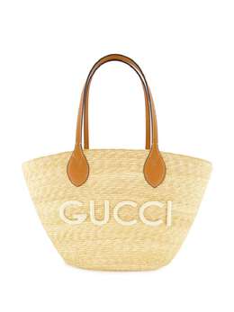 Gucci: Бежевая сумка  Basket