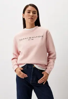 Tommy Hilfiger: Розовый свитшот 