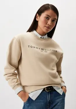 Tommy Hilfiger: Бежевый свитшот 