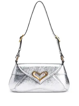 PINKO: Серебристая сумка 