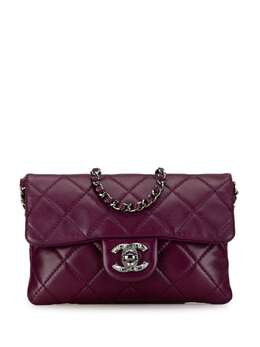 CHANEL Pre-Owned: Фиолетовая сумка через плечо 