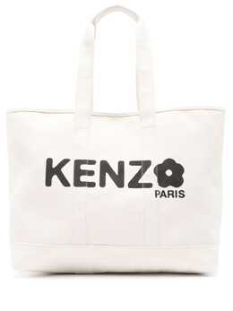 Kenzo: Сумка-шоппер с принтом 