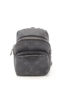 Louis Vuitton Pre-Owned: Чёрный рюкзак 