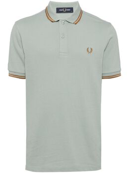 Fred Perry: Зелёное поло  Twin Tipped