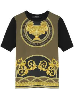 Versace: Чёрная футболка  La Coupe des Dieux