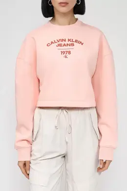 Calvin Klein Jeans: Розовый свитшот 