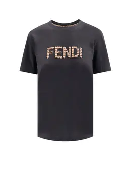 Fendi: Хлопковая футболка 