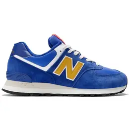 New Balance: Голубые кроссовки  574