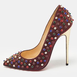 Christian Louboutin: Бордовые туфли 