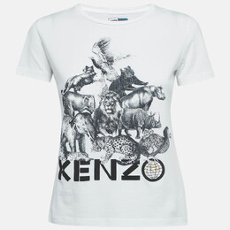 Kenzo: Белая футболка 