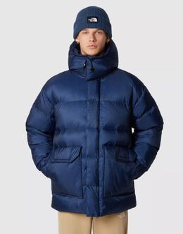 The North Face: Синий пуховик 