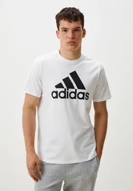 adidas: Белая футболка 