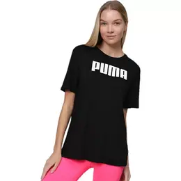 PUMA: Чёрная футболка  Ess