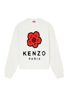 Kenzo: Белый свитер 